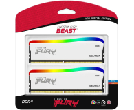 Kingston FURY 16GB (2x8GB) 3600MHz CL17 Beast White RGB - 1073094 - zdjęcie 4